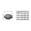 Hydromaxx Liquid Tight Conduit Straight Fittings- 1/2", PK100 LTSF012100